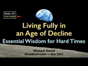 Living Fully in an Age of Decline (Sanity 101, Cliff Notes) Essential Wisdom for Hard Times - 30 mins