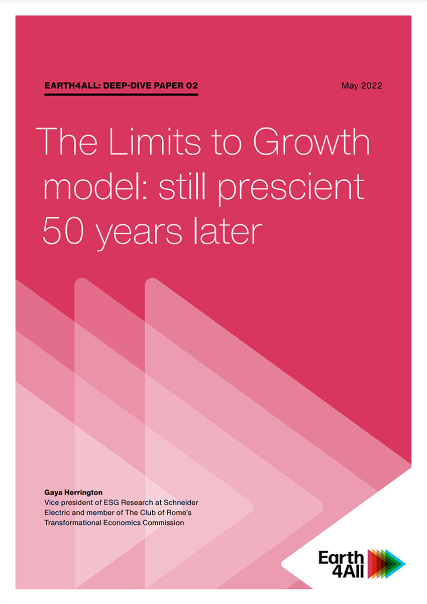 The Limits to Growth model: still prescient 50 years later